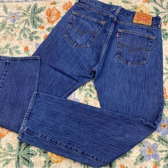 Levi's Men's 501 Original Mid Rise Regular Fit Straight Leg Jeans 30 x 29 - Picture 1 of 9